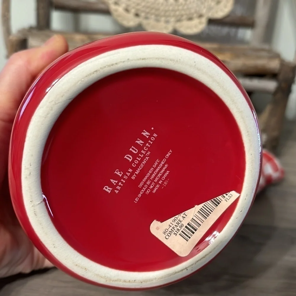 NWT RAE DUNN RED HEART BABY CANISTER